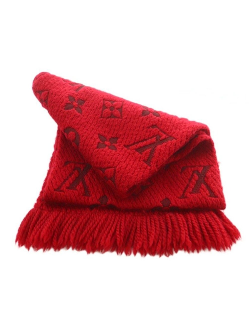 Louis Vuitton Echarpe Scarf Wool Fringe Monogram Pattern - Picture 3 of 6